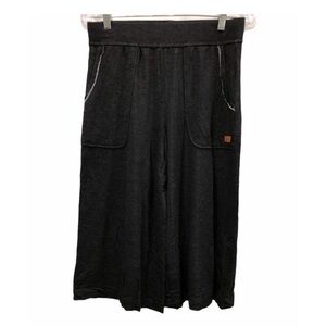 Peace Love World Charcoal Gray Wide Leg Culotte Lounge Pants